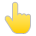 backhand index pointing up as rendered by Sony
