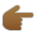 backhand index pointing right: medium-dark skin tone as rendered by Sony