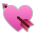 heart with arrow as rendered by Sony