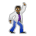 man dancing: medium-dark skin tone as rendered by Sony