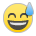 Grinning Face with Sweat as drawn by Sony in 13.1