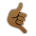 call me hand: medium-dark skin tone as rendered by Sony