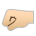 left-facing fist: medium-light skin tone as rendered by Sony