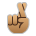 crossed fingers: medium skin tone as rendered by Sony