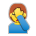 person facepalming as rendered by Sony