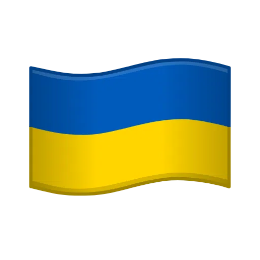 Flag: Ukraine as drawn by Telegram in Telemoji December 2022