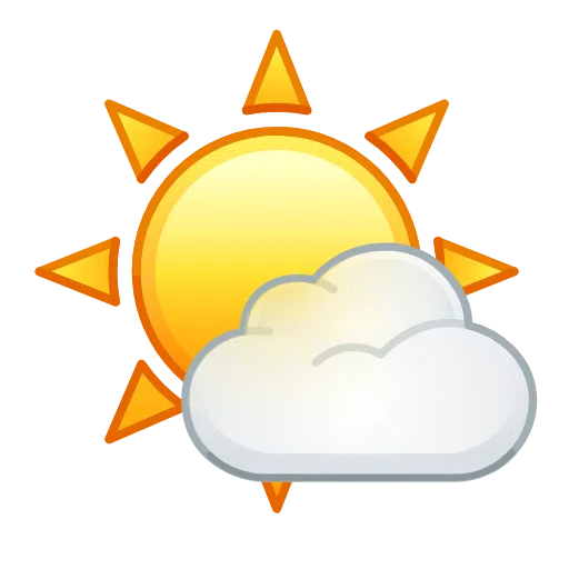 Sun Behind Small Cloud as drawn by Telegram in Telemoji December 2022