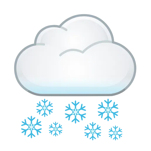 Cloud with Snow as drawn by Telegram in Telemoji December 2022