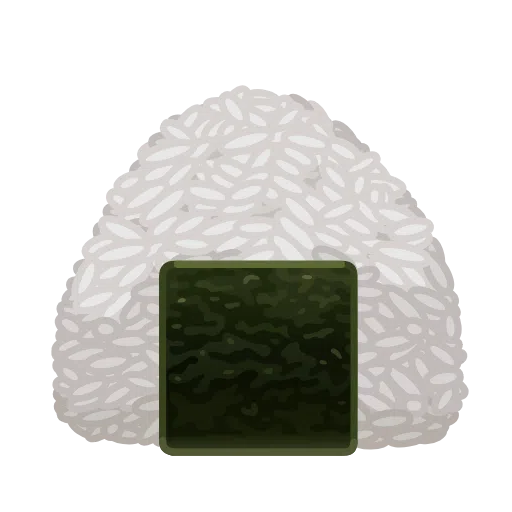 Rice Ball as drawn by Telegram in Telemoji December 2022
