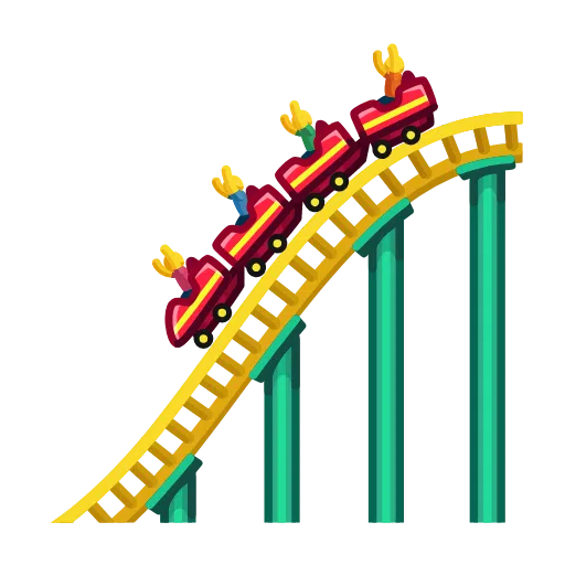 롤러코스터 as drawn by Telegram in Telemoji December 2022