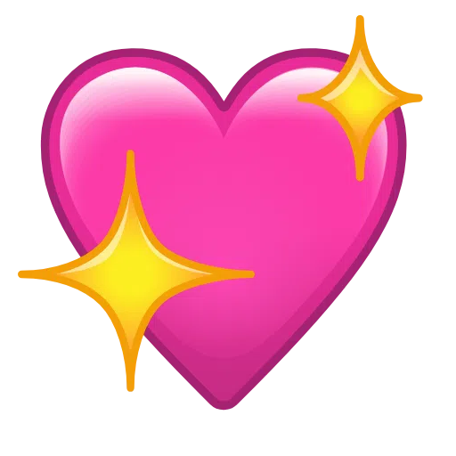 Sparkling Heart as drawn by Telegram in Telemoji December 2022
