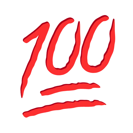 Hundred Points as drawn by Telegram in Telemoji December 2022
