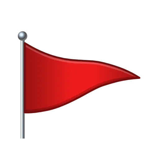 Triangular Flag as drawn by Telegram in Telemoji December 2022