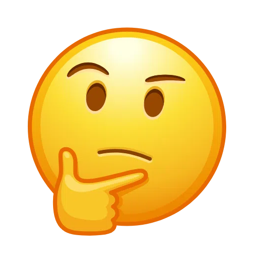 Thinking Face as drawn by Telegram in Telemoji December 2022