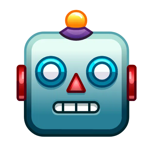 Robot as drawn by Telegram in Telemoji December 2022