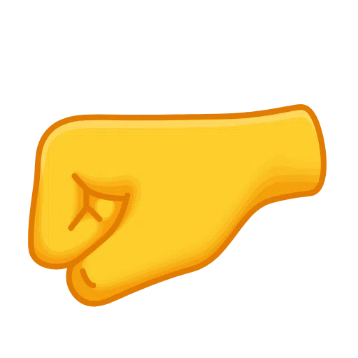 Left-Facing Fist as drawn by Telegram in Telemoji December 2022
