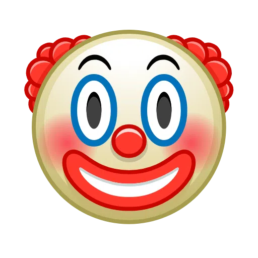 Clown Face as drawn by Telegram in Telemoji December 2022
