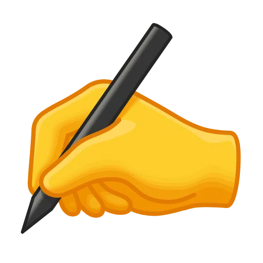 Writing Hand as drawn by Telegram in Telemoji December 2022