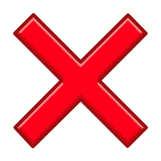 Cross Mark as drawn by Telegram in Telemoji December 2022