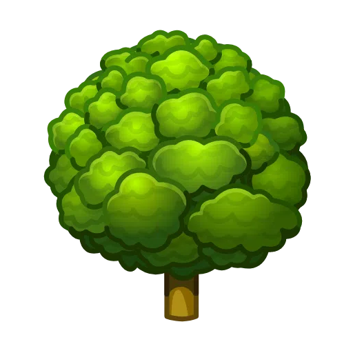 Deciduous Tree as drawn by Telegram in Telemoji January 2023