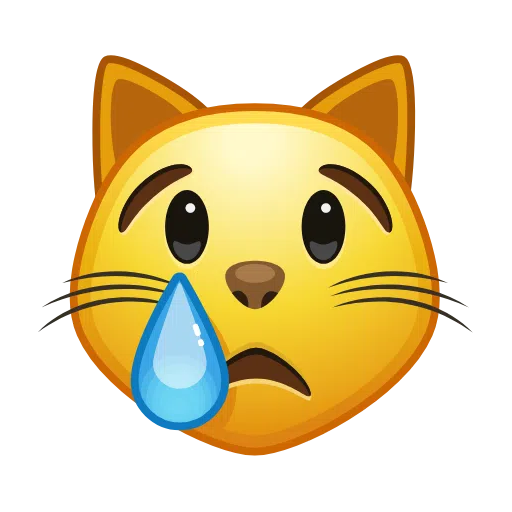 Rosto De Gato Chorando as drawn by Telegram in Telemoji January 2023