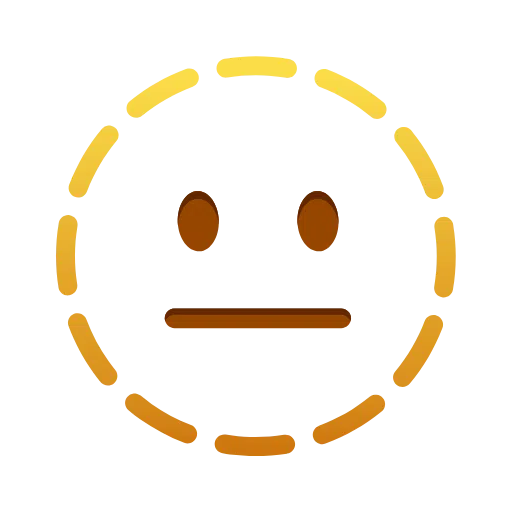 Dotted Line Face as drawn by Telegram in Telemoji January 2023