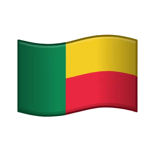 Flag: Benin as drawn by Telegram in Telemoji March 2023