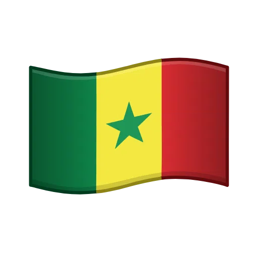 Flagge: Senegal as drawn by Telegram in Telemoji March 2023
