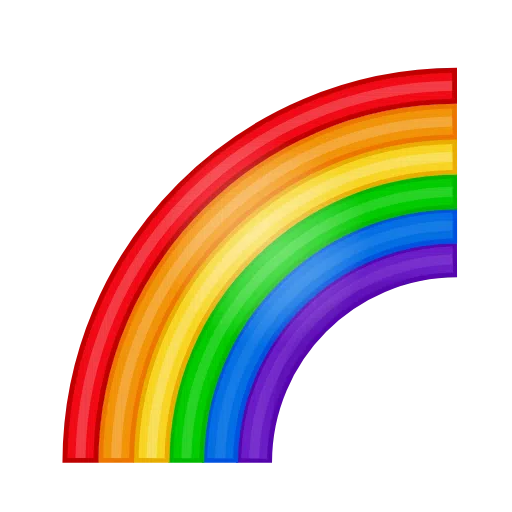Rainbow as drawn by Telegram in Telemoji March 2023