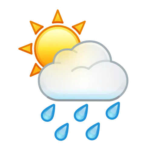 Sun Behind Rain Cloud as drawn by Telegram in Telemoji March 2023