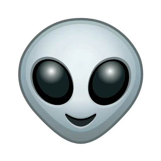Alien as drawn by Telegram in Telemoji March 2023