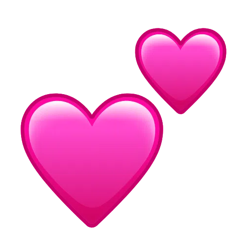 Two Hearts as drawn by Telegram in Telemoji March 2023