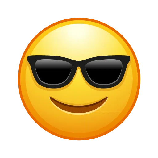 Smiling Face with Sunglasses, the design in this release