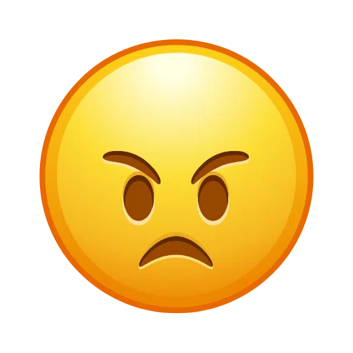 Angry Face as drawn by Telegram in Telemoji March 2023