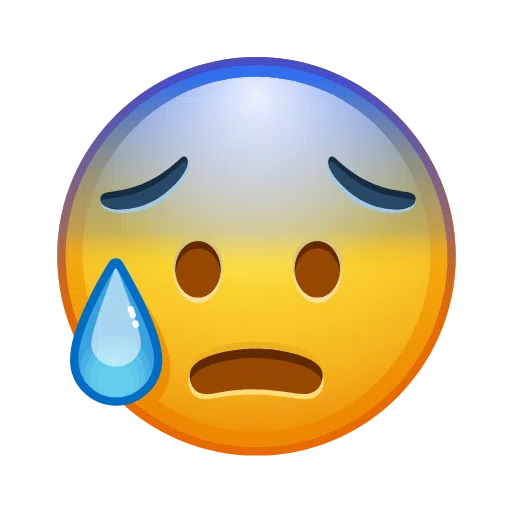 Anxious Face with Sweat, the design in this release