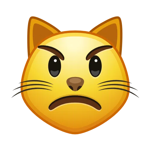 وجه قطة عابس as drawn by Telegram in Telemoji March 2023
