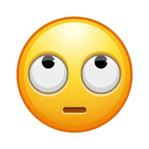 Face with Rolling Eyes as drawn by Telegram in Telemoji March 2023