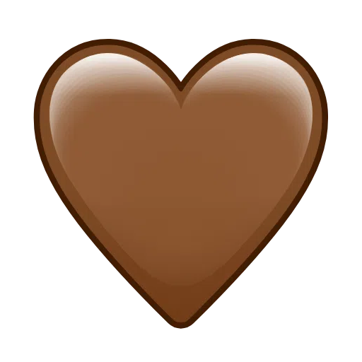 Brown Heart as drawn by Telegram in Telemoji March 2023