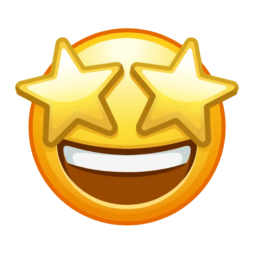Star-Struck as drawn by Telegram in Telemoji March 2023