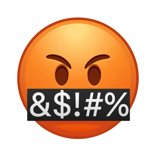 Face with Symbols on Mouth, the design in this release
