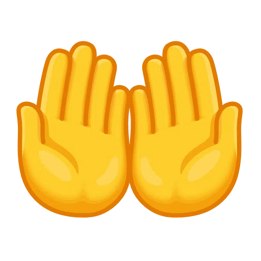 Palms up Together as drawn by Telegram in Telemoji March 2023