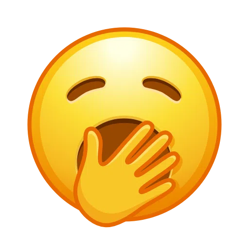 Yawning Face as drawn by Telegram in Telemoji March 2023