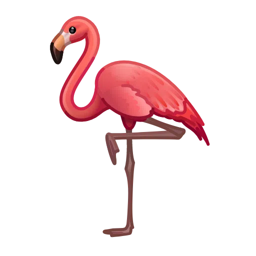Flamingo as drawn by Telegram in Telemoji March 2023