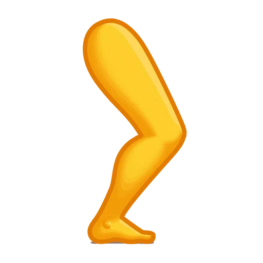 Leg as drawn by Telegram in Telemoji March 2023