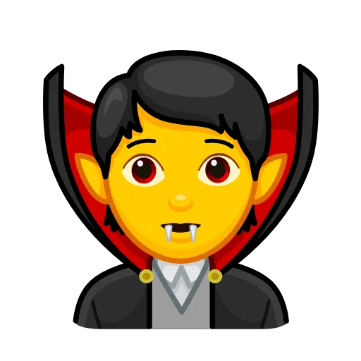 Vampire as drawn by Telegram in Telemoji March 2023