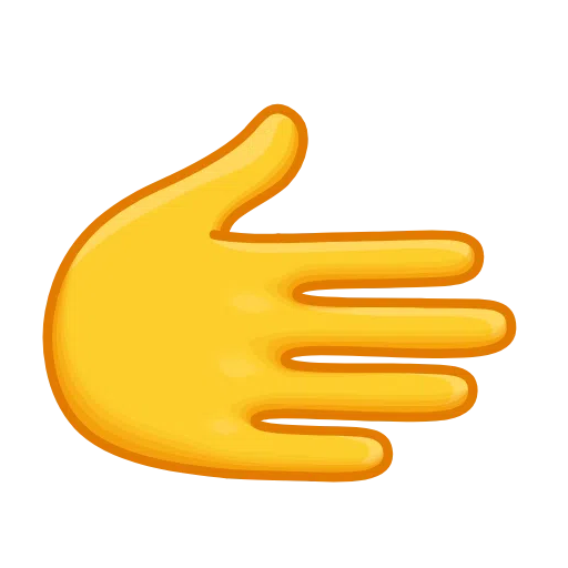 Rightwards Hand as drawn by Telegram in Telemoji March 2023