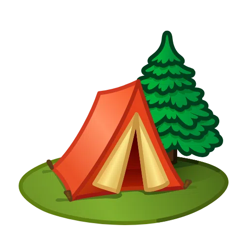 Camping as drawn by Telegram in Telemoji November 2022