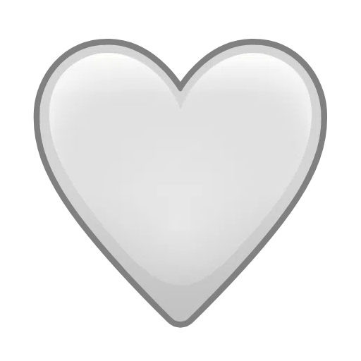 White Heart as drawn by Telegram in Telemoji November 2022