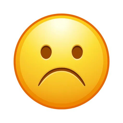 Frowning Face as drawn by Telegram in Telemoji November 2022