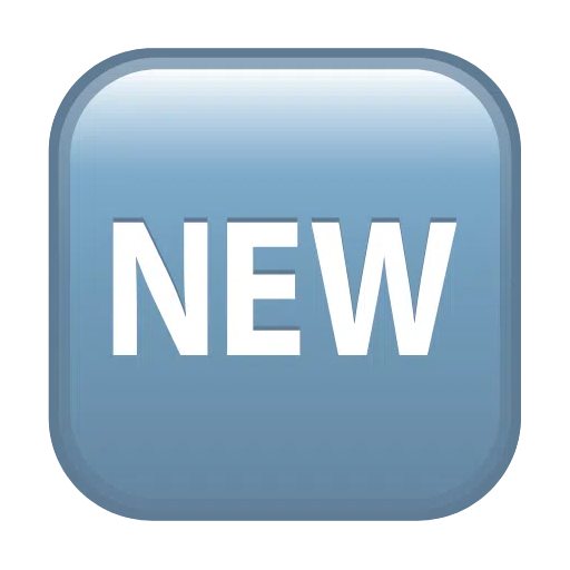 Wort „New“ in blauem Quadrat as rendered by Telegram
